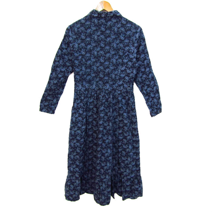 ローラアシュレイ シャツワンピース トップス 長袖 花柄 ロング丈