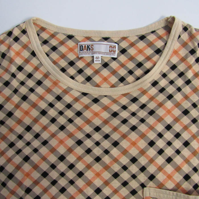 ダックス 半袖Tシャツ トップス チェック柄 胸ポケット ダックス 半袖Tシャツ トップス チェック柄 胸ポケット