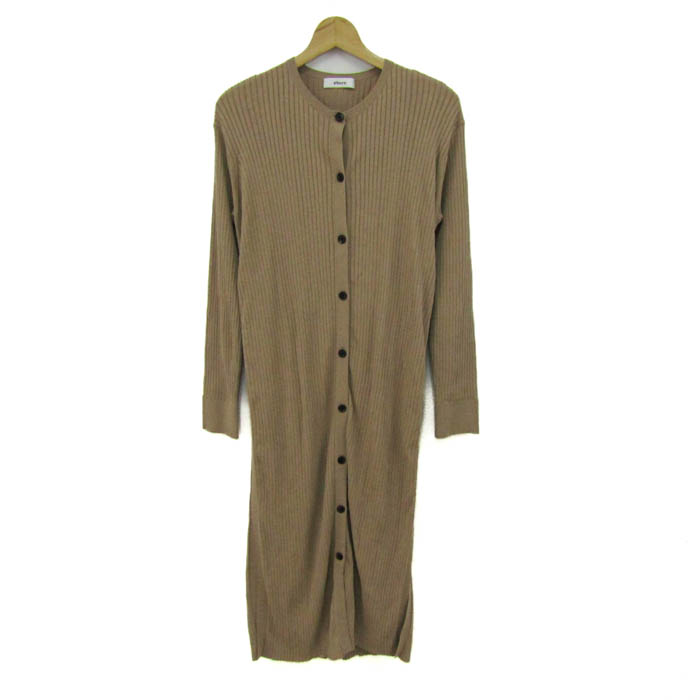 エブール カーディガン ロングカーデ 長袖 コットン100% ブランド