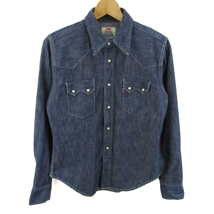 リーバイス 70S ヴィンテージ 長袖シャツ トップス デニムシャツ レディース Mサイズ インディゴ Levi's リーバイス 70S ヴィンテージ 長袖シャツ トップス デニムシャツ