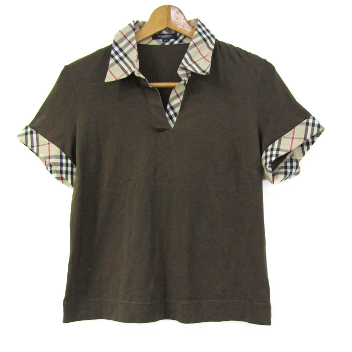 バーバリーロンドン ポロシャツ トップス 半袖 キーネック ノバ