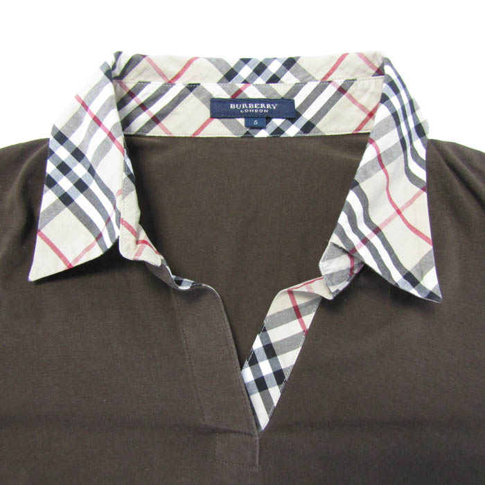 バーバリーロンドン ポロシャツ トップス 半袖 キーネック ノバ