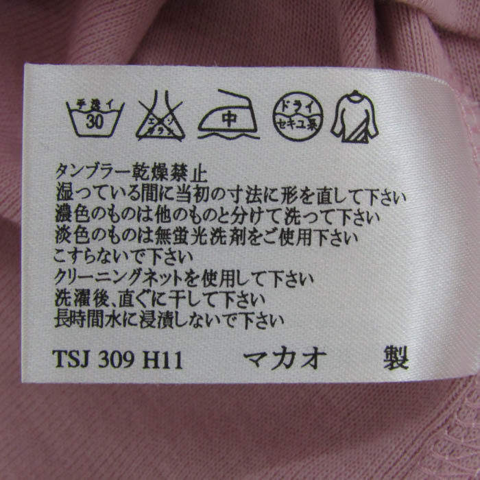 ローラアシュレイ 半袖Tシャツ トップス コットン 刺繍 リボン 
