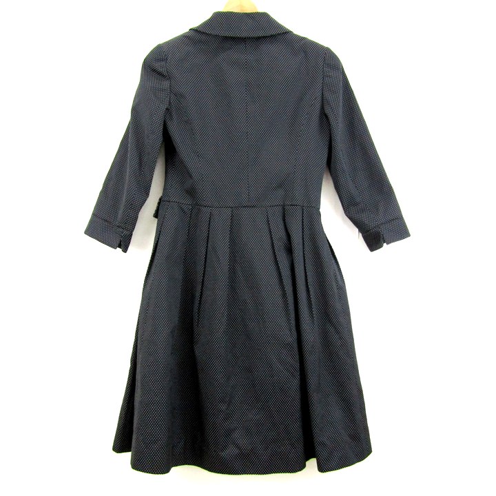 ルネ コートワンピース ドット柄 ロングコート アウター 日本製