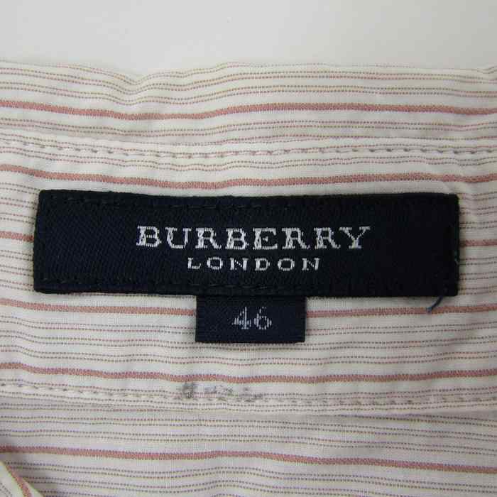 バーバリー シャツ 7分袖 大きいサイズ コットン100% ストライプ