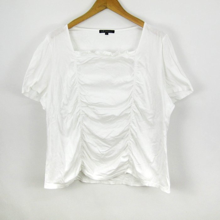 23区 カットソー Tシャツ 半袖 大きいサイズ コットン100% 無地