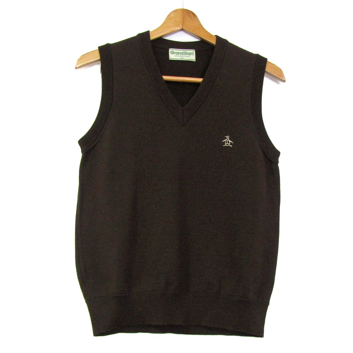 MUNSINGWEAR ニットベスト ブラウン Munsingwear Grandslam Vネック