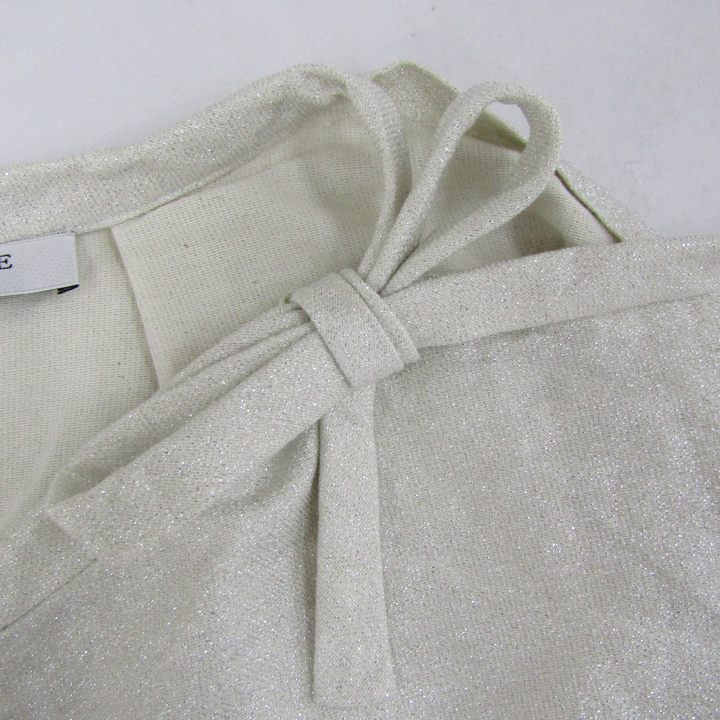 アドーア カットソー シャツ トップス半袖オフショルダーラメ