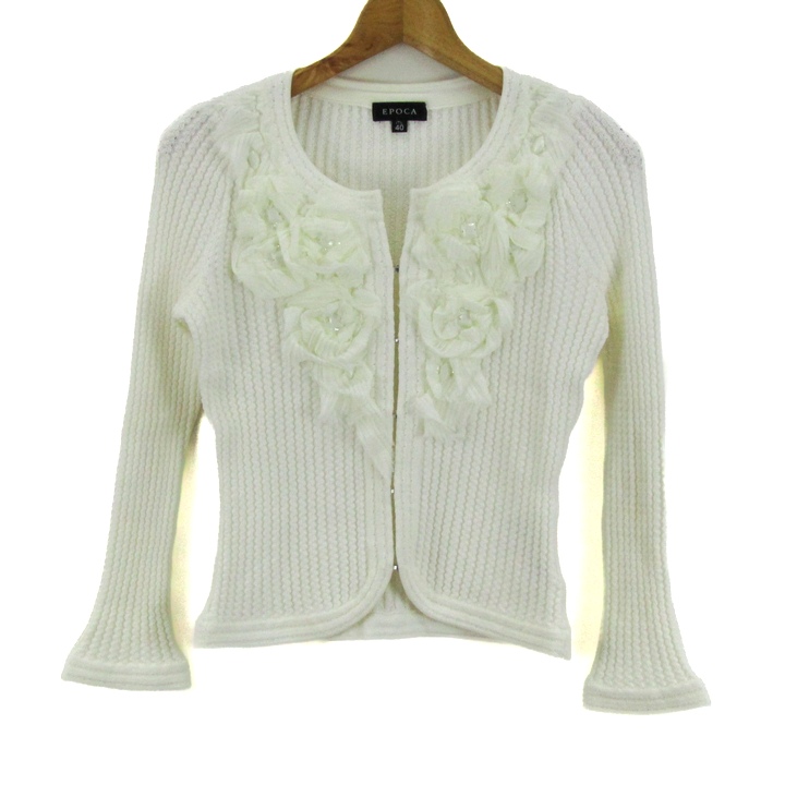 エポカ カーディガン トップス 長袖 ニットジャケット フラワー