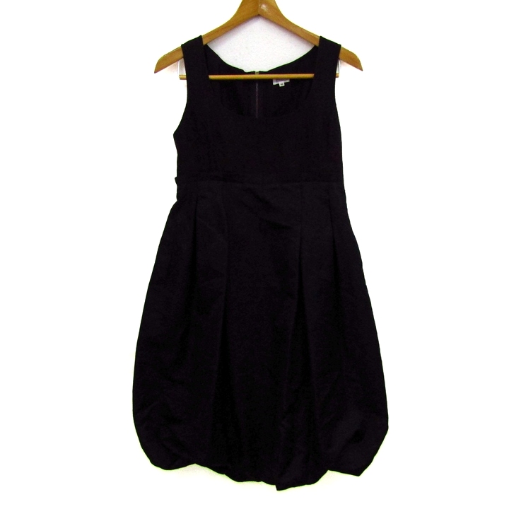☆美品☆フォクシー　FOXEY 黒 ノースリーブ ワンピース ひざ丈　ブラック フォクシー ワンピース ノースリーブ リネン シルク ブランド トップス