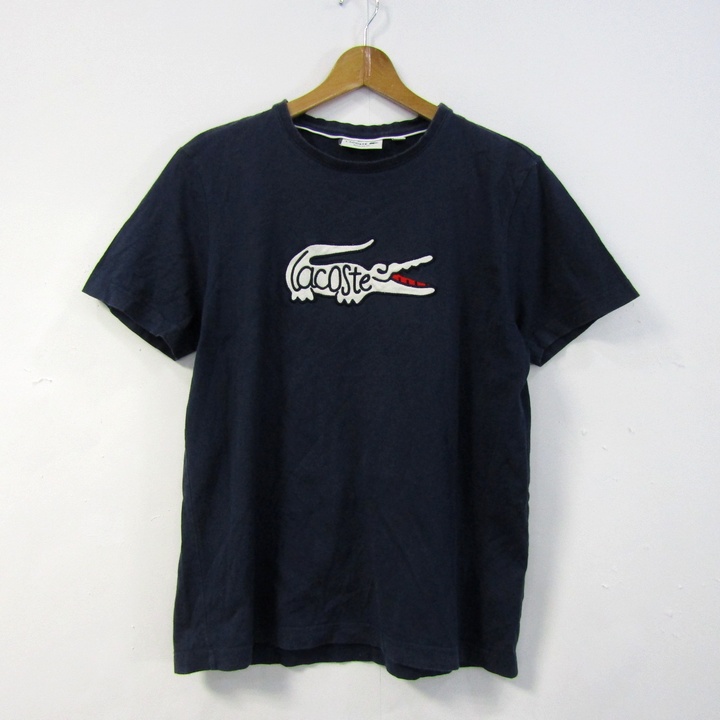 ラコステ 半袖 シャツ トップス レギュラーフィット ロゴT メンズ US Mサイズ ネイビー LACOSTE 中古 LACOSTE 店舗買取 トップス Tシャツ カットソー USEDのアパレル通販サイト - SMASELL スマセル