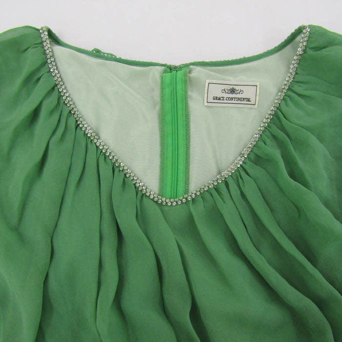 グレースコンチネンタル ワンピース トップス レース ドレス シルク100  