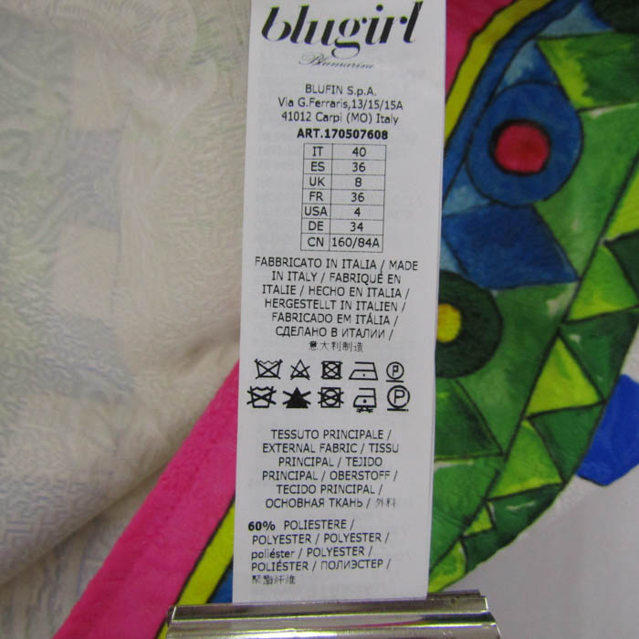 ブルーガール ワンピース トップス ノースリーブ 花柄 イタリア製  