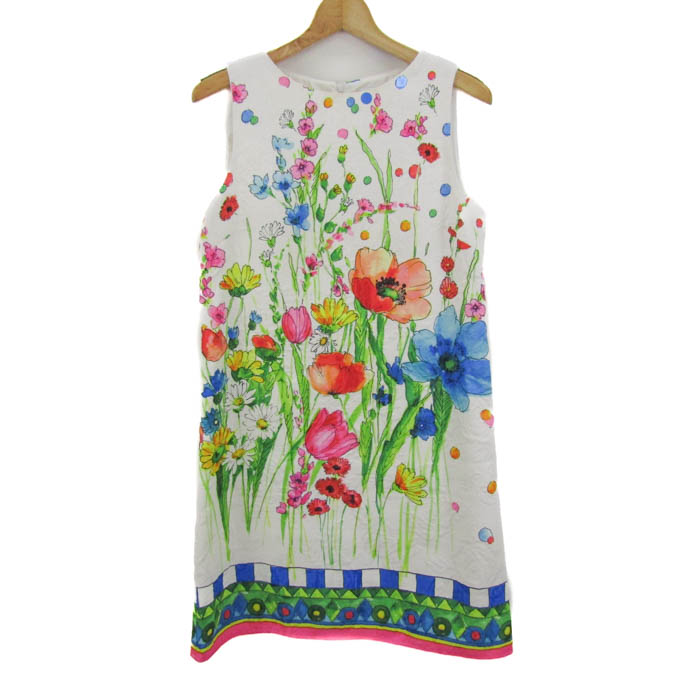 ブルーガール ワンピース トップス ノースリーブ 花柄 イタリア製  