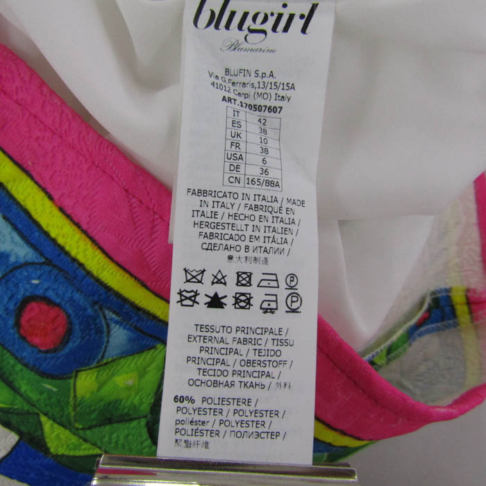 ブルーガール ワンピース トップス ノースリーブ 花柄 イタリア製  