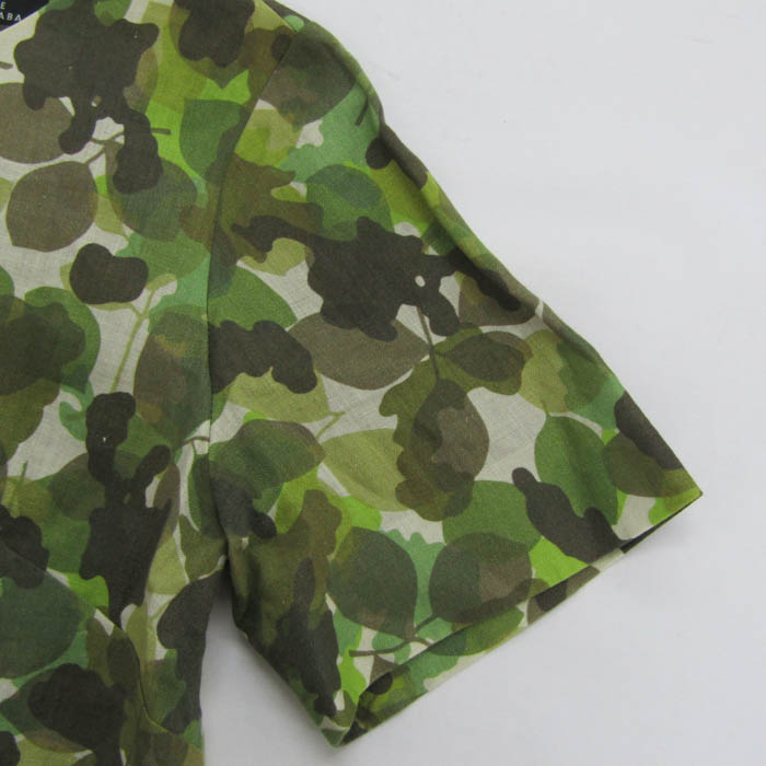 レキップヨシエイナバ ワンピース トップス 半袖 花柄 リネン100% 日本