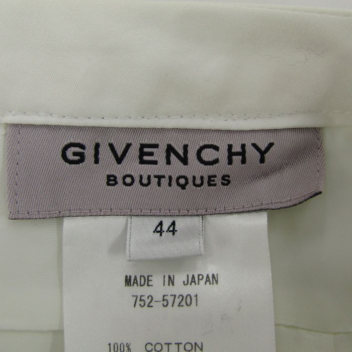 ジバンシィ フレアスカート 大きいサイズ コットン100% 無地 ボトムス 日本製 白 レディース 44サイズ ホワイト GIVENCHY