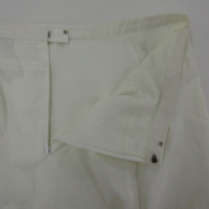 ジバンシィ フレアスカート 大きいサイズ コットン100% 無地 ボトムス 日本製 白 レディース 44サイズ ホワイト GIVENCHY