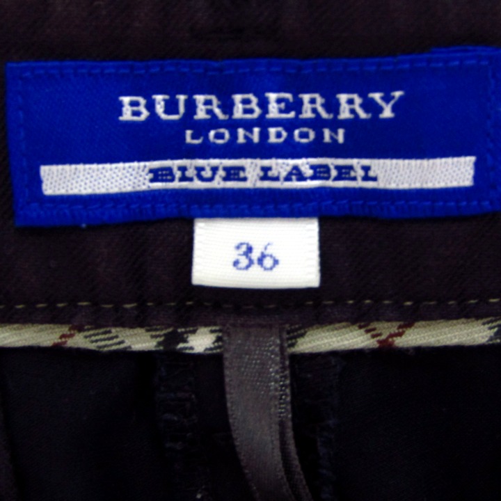 バーバリーロンドンブルーレーベル パンツ ボトムス ストレッチ ノバ