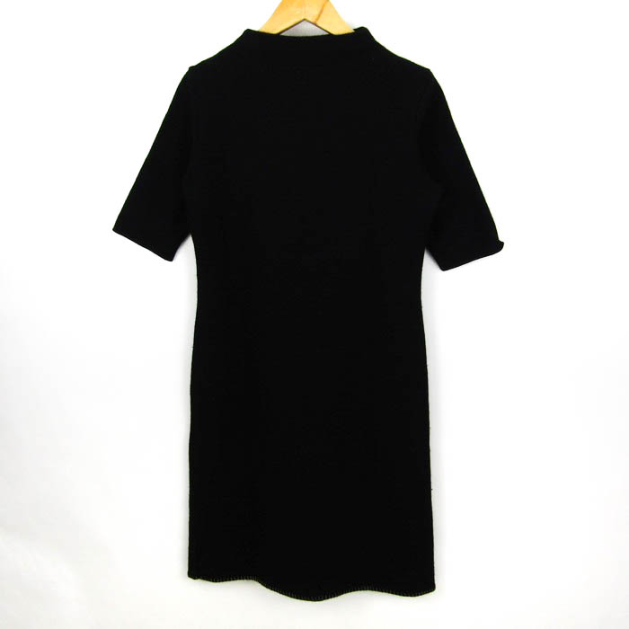 アンタイトル ワンピース 半袖 ウール混 無地 トップス M相当 日本製  