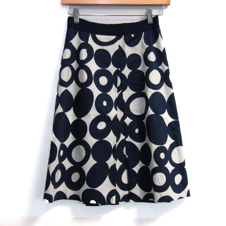 アナイ スカート ボトムス フレア ドット柄 日本製 レディース 36