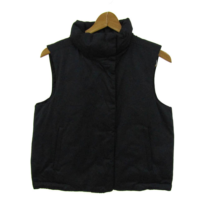 【theory セオリー】ダウンベスト　美品　黒　Sサイズ　ファー セオリー ダウンベスト ジャケット アウター レディース Sサイズ
