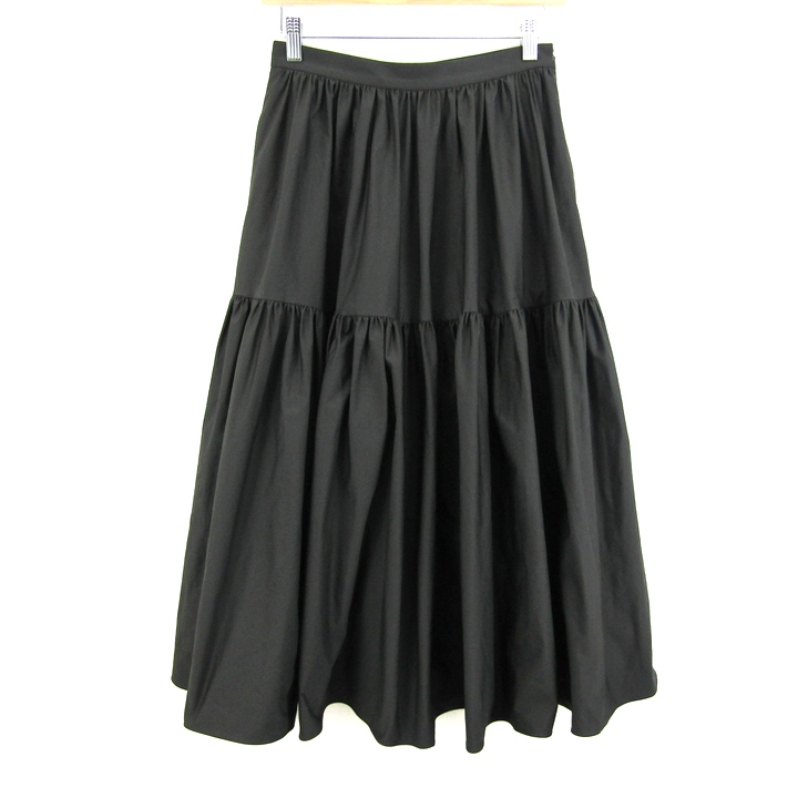 エムプルミエブラック ロングスカート ボトムス ティアードフレア
