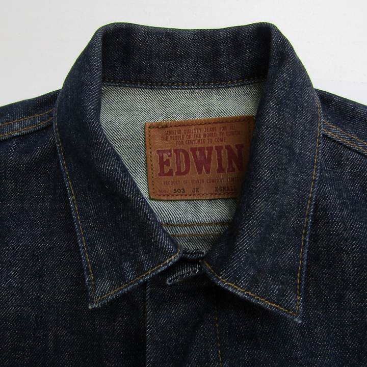 G ジャン Edwin デニム 美品 EDWIN ジャケット 濃紺 Lサイズ 46273