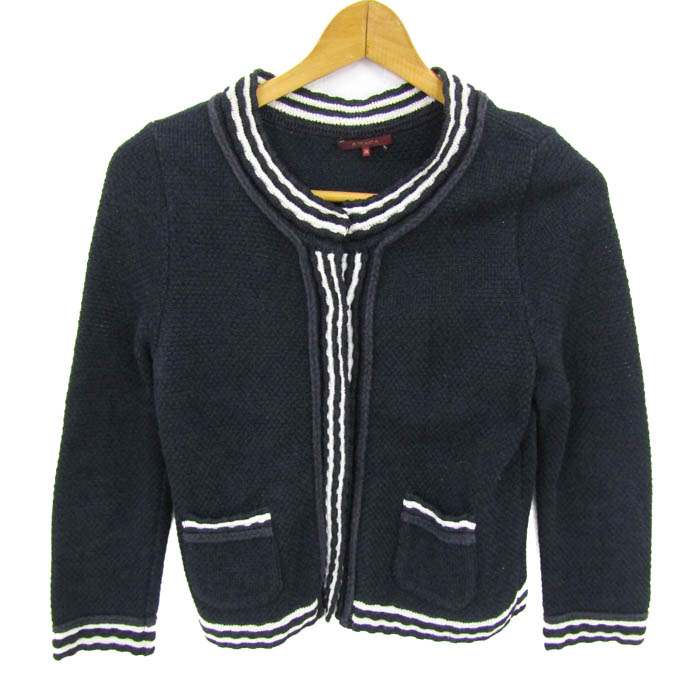 アマカ ノーカラージャケット アウター ニットジャケット 和紙 