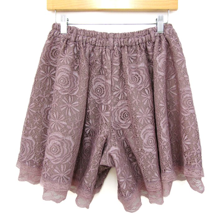 アクシーズファム ショートパンツ ボトムス キュロット 総レース 
