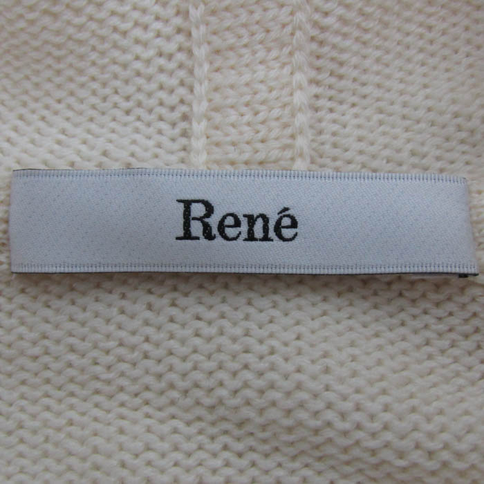 Reneルネ】新品定価42,000円ピークス素材フリルニットパーカー36 Rene