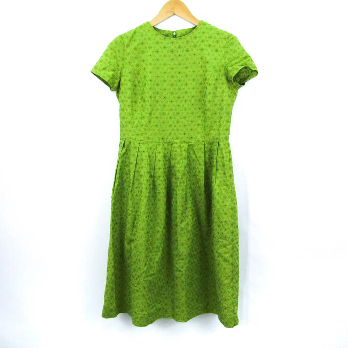 Jocomomola ホコモモラ シビラ グリーン柄物刺繍ワンピース 緑色ポリエステル100%サイズ