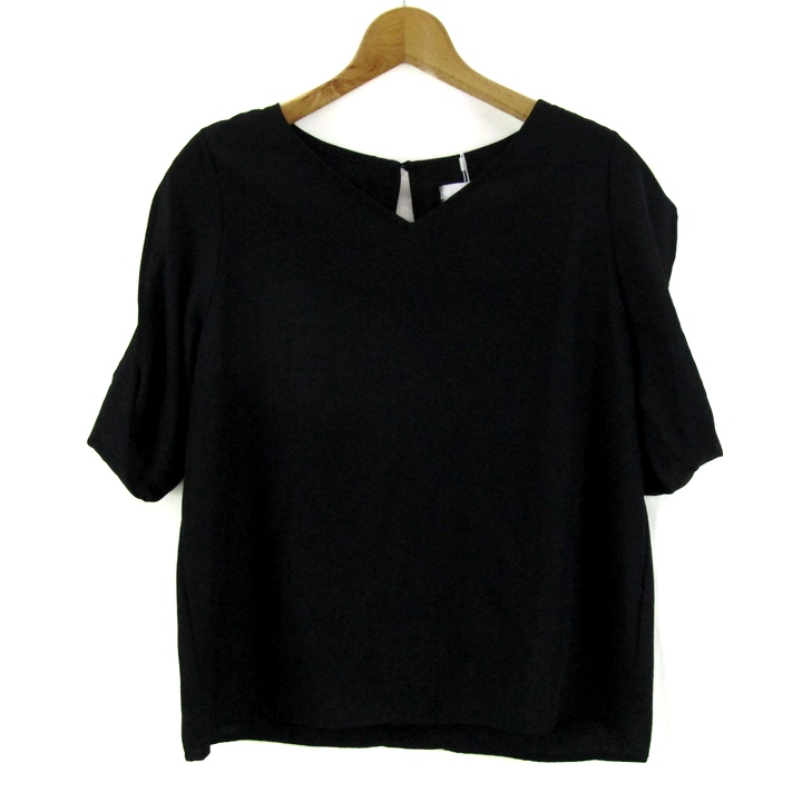 マッキントッシュロンドン ブラウス シャツ トップス 半袖 レース 日本製 レディース 38サイズ ネイビー MACKINTOSH LONDON マッキントッシュロンドン ブラウス シャツ トップス 半袖 レース 日本