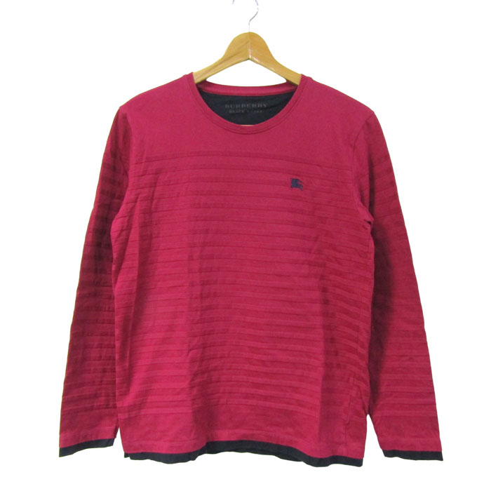 バーバリーブラックレーベル 長袖Tシャツ トップス ボーダー柄 ホース 