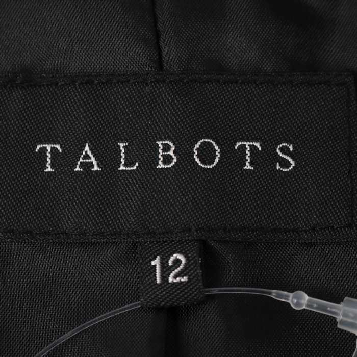 タルボット テーラードジャケット 未使用 ストレッチ アウター 黒 レディース 12サイズ ブラック TALBOTS 【中古】