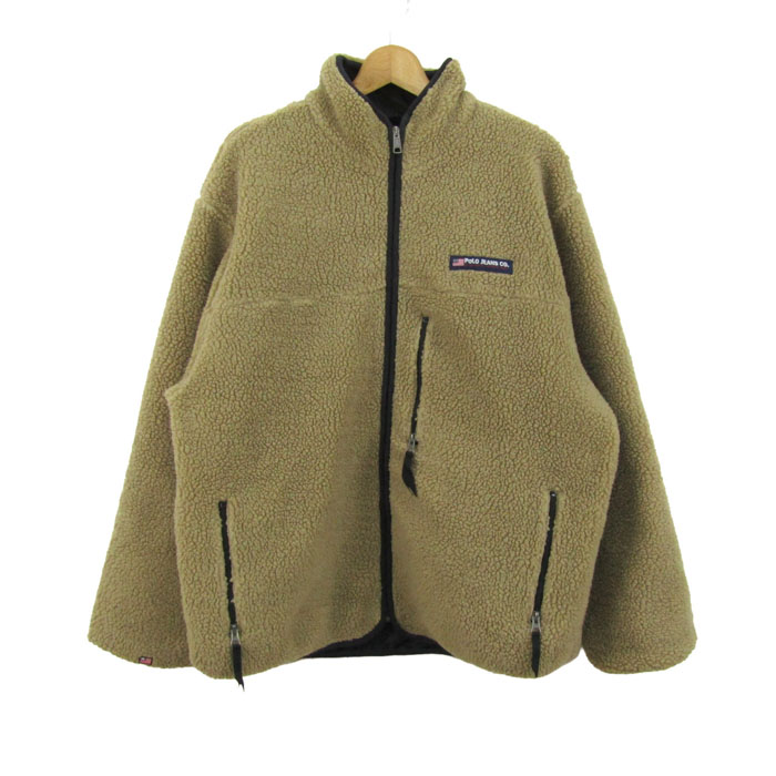 ポロジーンズ ラルフローレン フリースブルゾン ジャケット ブランド アウター メンズ Lサイズ ベージュ POLO JEANS ポロジーンズ ラルフローレン フリースブルゾン ジャケット ブランド