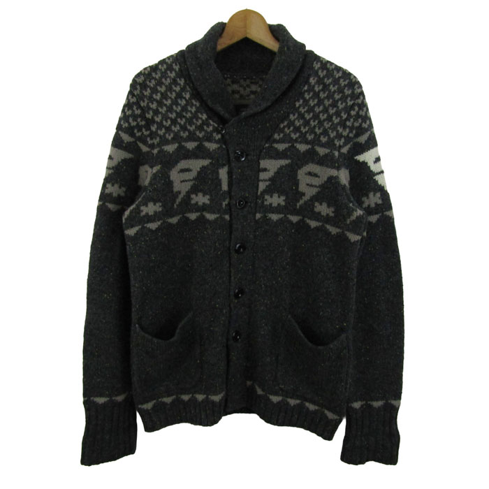 ジースターロウ ショーカラーカーディガン 長袖 ウール混 トップス 