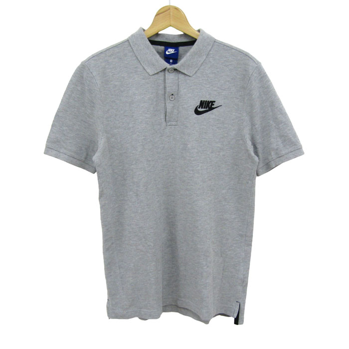ナイキ ポロシャツ 半袖 ロゴ トップス メンズ Mサイズ グレー NIKE