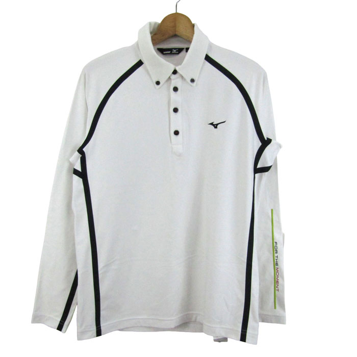 サイズ：2XL MIZUNO GOLF ミズノゴルフ  長袖ポロシャツ  ホワイト系 [240101580538] ゴルフウェア メンズ ストスト ミズノ ポロシャツ 長袖 ゴルフ スポーツウエア トップス メンズ Mサイズ ホワイト×ブラック Mizuno 【中古】｜Mizuno ｜店舗買取｜トップス＞ポロシャツ｜USEDのアパレル通販サイト - SMASELL（スマセル）