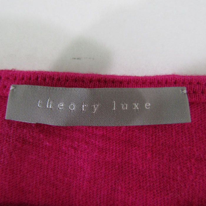 セオリーリュクス theory luxe カットソー 38 モカ ピンクブラウン セオリーリュクス 半袖カットソー シャツ リネン混 トップス