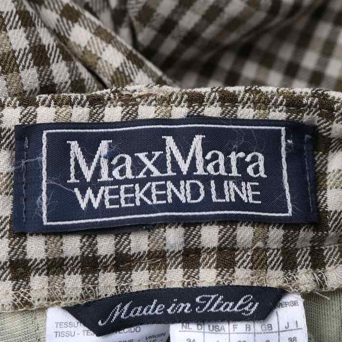 Max Mara マックスマーラギンガムチェック44 　L LL Max Mara マックスマーラ ギンガムチェック 44 大きいサイズ L LL