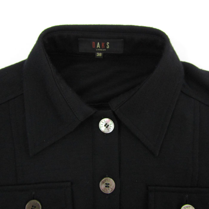 極美品 DAKS レザー ハウスチェック 2WAY 巾着バケットバッグ ブラック