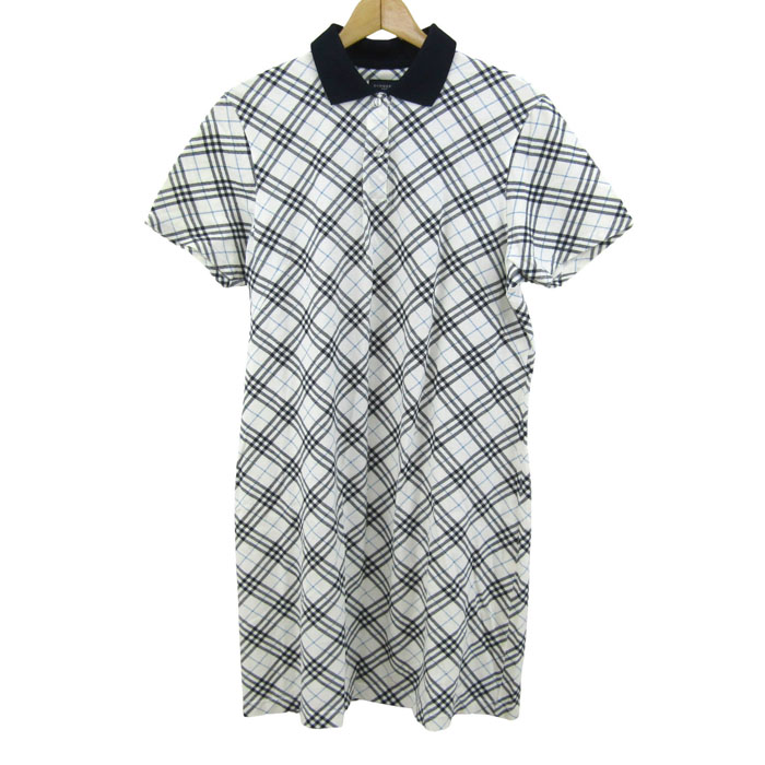 美品　BURBERRY GOLF　ワンピース　半袖 ノバチェック ポロシャツ バーバリーゴルフ ポロワンピース トップス 半袖 ノバチェック ゴルフ