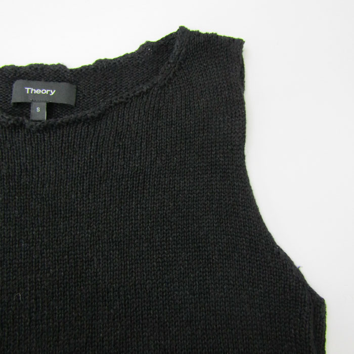 Theory - [新品未使用タグ付き] Theory ウールノースリーブニット セオリー ニット トップス ノースリーブ リネン混 レディース Sサイズ
