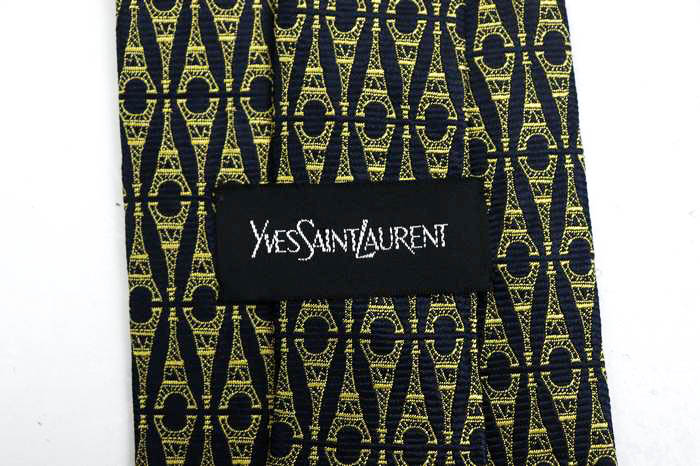 イヴ・サンローラン ブランド ネクタイ シルク 総柄 小紋柄 YSL 高級