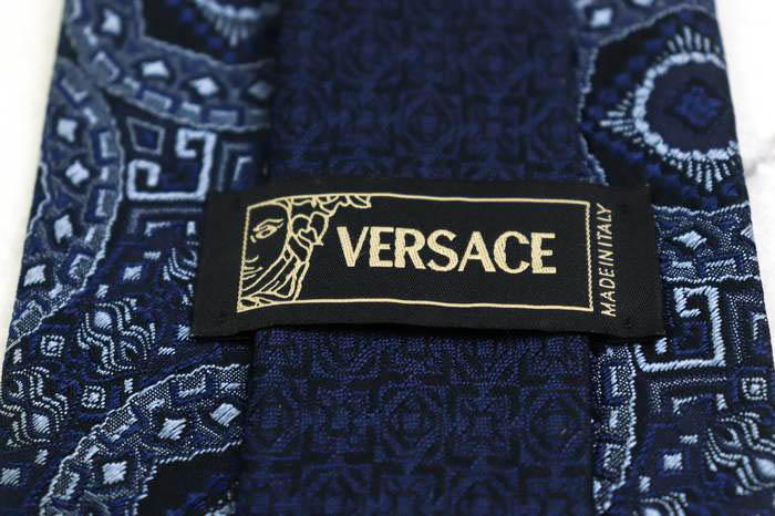 希少デザイン 大きいサイズ 美品】VERSACE スーツ メデューサ柄 紺古着