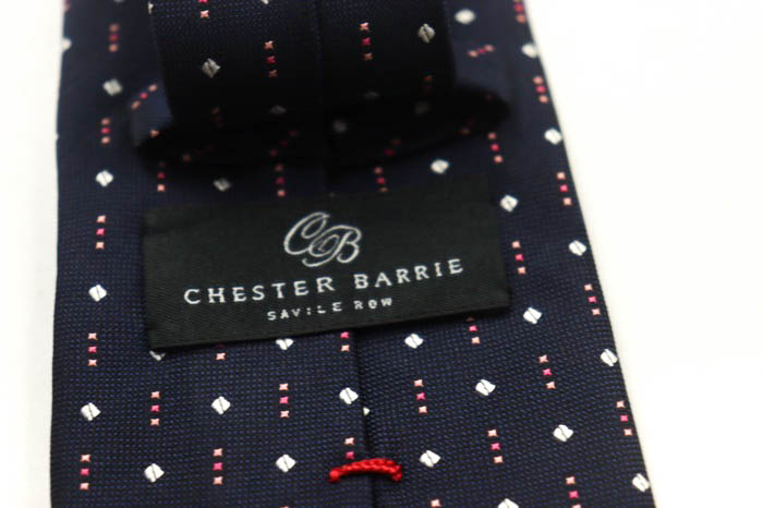 チェスターバリー ブランド ネクタイ サビルロウ ドット柄 シルク メンズ ネイビー CHESTER BARRIE ｲｷﾞﾘｽ高級紳士服ﾌﾞﾗﾝﾄﾞ  【中古】｜CHESTER BARRIE ｲｷﾞﾘｽ高級紳士服ﾌﾞﾗﾝﾄﾞ｜店舗買取｜フォーマルスーツ/小物＞ネクタイ｜USEDのアパレル通販サイト -  SMASELL（スマセル）