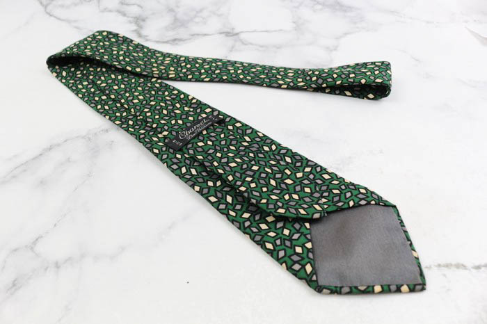 美品　charvet シルク ネクタイ グリーン & シャンパン ゴールド ss73865-003.jpg