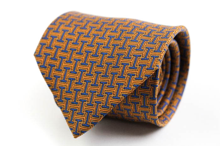 HERMES 格子柄 トップス 黒 オレンジ エルメス