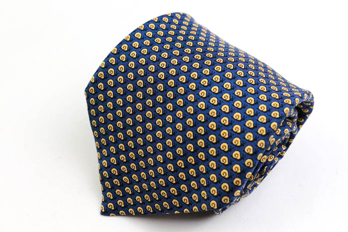 エルメス ブランド ネクタイ シルク 小紋柄 カタツムリ 総柄 高級 PO  